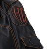 Vintage Motorcycle Multi-zip Jacket With Lapel Pu Leather Multi-pocket Leather Jacket