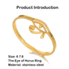 Vintage Ancient Egyptian The Eye Of Horus Symbol Ring For Women Men Stainless Steel Wedjat Eye Finger Rings Amulet Jewelry Gift