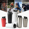 Stainless Steel Protein Powder Shaker Bottle with Steel Ball and Scale Leak Proof Gym Fitness Sport Whey Shakes Cup