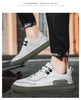 Men's Trend Casual Shoes Leather Shoes Black Sneakers Breathable Leisure Male Sneakers Non-slip Footwear Men Vulcanized Shoes