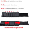 1 Pair Adjustable Wearable Wrist & Ankle Silicone Bracelet Weight-Bearing Wristband Workout Resistance Weights weight training