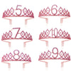 New Girls Princess Crown Hair Accessories Birthday Crown Crystal Diamond Tiara Hoop Headband Hair Bands For Kids Party Hairbands