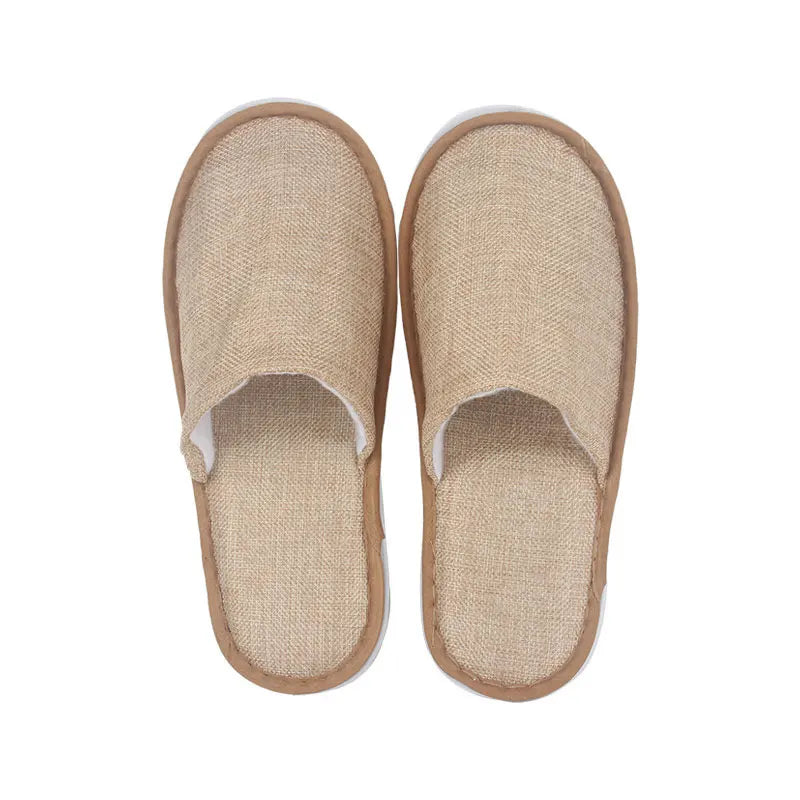 Disposable Hotel Travel Spa Portable Flop Shoes Men Women Home Guest Indoor Slippers Unisex Slippers Summer Linen Slippers