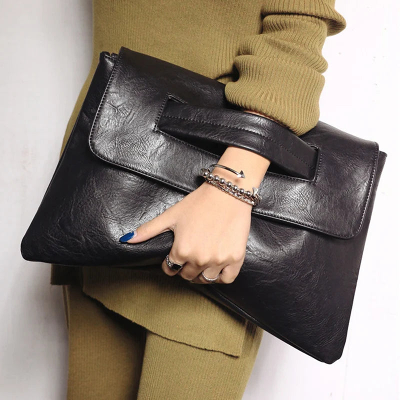 Women Clutches PU leather Crossbody Bags for female Shoulder messenger bag Laptop Bag For Macbook Pouch Bag big Ladies handbag