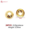 20PCS 18K Gold Color Brass Curved Surface Round Charms High Quality Diy Jewelry Making Necklace Earrings Accessories for Women