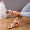 Sandals, Women's New Summer Bohemian Style Non-slip Wedge Casual All-in-one Platform Sandals Handmade Beaded, Womens Shoes