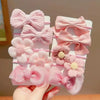 10Pcs/Set Big Bow Flower Elastic Hairbands Children Girls Sweet Hair Ties Fashion Headbands Hair Accessories Rubber Band For Kid