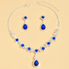 3-piece Women's Claw Chain Series Geometric Droplet Earrings Necklace Set Wedding Banquet Party Holiday Gift 8056