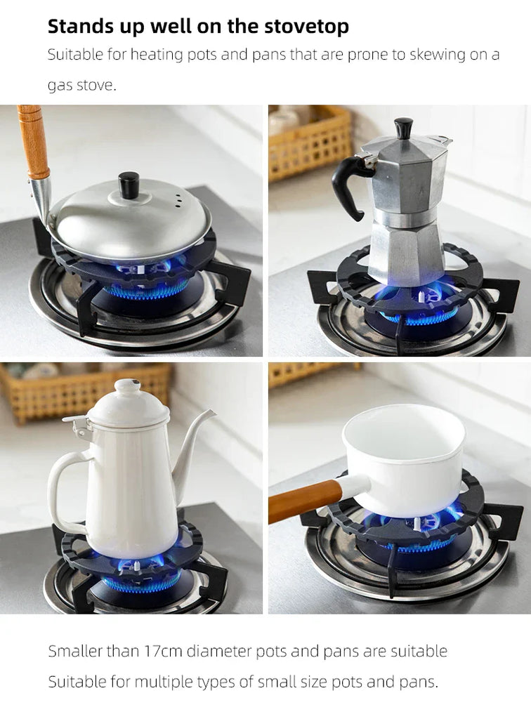 SHIMOYAMA Iron Gas Stove Cooker Plate Coffee Moka Pot Stand Kitchen Stovetop Reducer Ring Holder Durable Coffee Maker Shelf