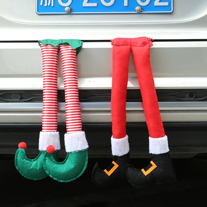 Christmas Elf Santa Legs Car Accessories Christmas Decor For Home Xmas Tree Pendants Ornaments Gifts New Year Navidad Noel Gift