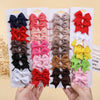 10Pcs/Set Cheer Bow Solid Ribbon Hair Clips Pin for Girl Handmade Bows Hairpin Barrettes Children Headwear Kids Hair Accessories