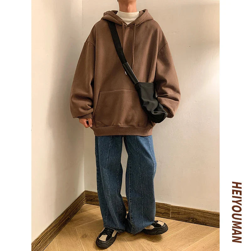 6 Colors Spring Autumn Hoodie Men Harajuku Fashion Casual Oversized Hoodies Couples Loose Hooded Sweatshirt Streetwear