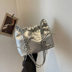 Load image into Gallery viewer, Solid Color Chain Bucket Bag, Fashionable Single Shoulder Women's Bag, Versatile Crossbody Bag
