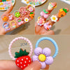 10Pcs/Set New Cute Cartoon Headbands Girls Elastic Hair Bands Hair Accessories for Kids Scrunchies Headwear Ornaments Gift