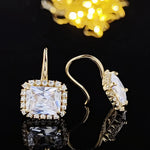 Load image into Gallery viewer, Simple Square Crystal Cubic Zirconia Drop Earrings Wedding Accessories for Women Silver Color/Gold Color Fashion Jewelry e7539
