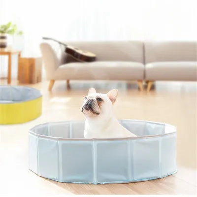 Foldable Swimming Pool Accessories Plastic Large Foldable Dogs Pet Swimming Pool Inflatable Portable Ice Bath Tub Cold