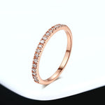 Load image into Gallery viewer, Dainty Wedding Ring For Women Man Concise Classical Multicolor Mini Zircon Rose Gold Color Fashion Jewelry R132 R133 ZHOUYANG
