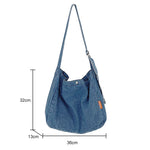 Load image into Gallery viewer, Retro Shoulder Bag Women's Cowboy Crossbody Bags Fashion Solid Messenger Bags Ladies Denim Sling Bag Large Capacity Designer Bag
