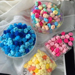 Load image into Gallery viewer, 50/100Pcs Children Solid Color Grid Wave Elastic Hair Bands Baby Girls Scrunchie Rubber Bands Kid Sweet Cute Hair Accessories
