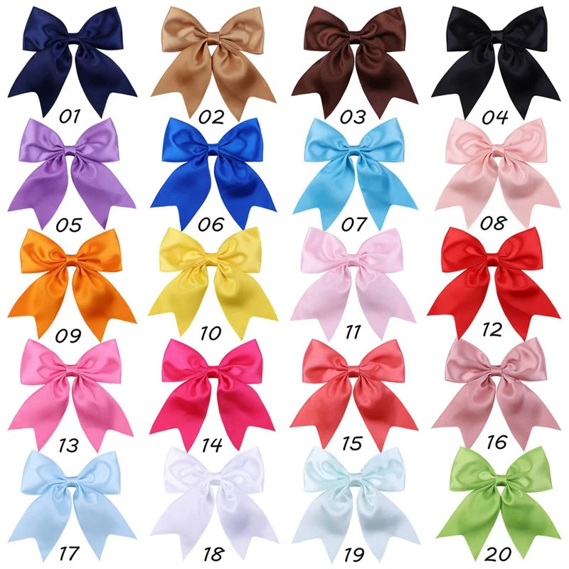 Wholesale 2Pcs Baby Bows Hair Clip For Kids Girls Solid Color Hairpins Barrettes Handmade Headwear Hair Accessories 4.52Inches