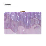 Load image into Gallery viewer, New Trendy Bags Fashion Women Handbags Luxury Purple Striped Acrylic Luxury Party Evening Bag Woman Casual Cute Box Clutch Purse
