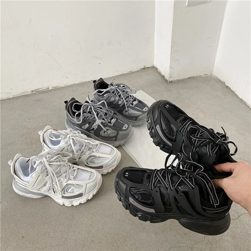 Brand Design Black Gray Women Sneakers Fashion New Men's Chunky Sneakers Lovely Pink Dad Shoes Trendy Girls Boys Casual Shoes