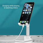Load image into Gallery viewer, Mobile Phone Stand Desktop Lazy Bedside Universal Support Stand for Phone Ipad Foldable and Hoisting Portable Phone Holder
