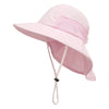 Summer Mesh Shawl Hat for Baby UV Protection Kids Bucket Hats with Windproof Rope Adjustable Light Breathable Beach Accessories