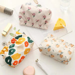 Load image into Gallery viewer, Multi Color Printed Canvas Cosmetics Storage Bag For Girl Students Key Lipstick Makeup Case Organizer Handbag Toiletry Bags
