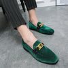 High-quality Luxury Green Moccasins Men Brand Suede Loafers Fashion Tassel Flat Casual Shoes Men Breathable Slip On Shoes 2024