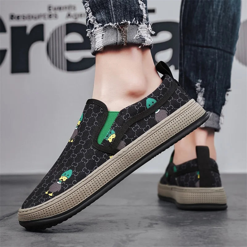 Shoes For Men's 39-44 Yellow Duck Calico Shoes Comfortable Casual Outdoor Sneakers Spring Hot Sale Breathable Flat Men's Sneaker