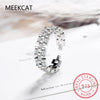 Classic Luxury Full Cubic Zirconia Ring 925 Sterling Silver CZ Finger Rings For Women Girls Party Accessories Jewelry JZ1337