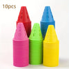 10pcs Marking Training Road Cone Roller Skating Piles Portable Multifunctional Skates Roadblocks Soccer Training Obstacles Props