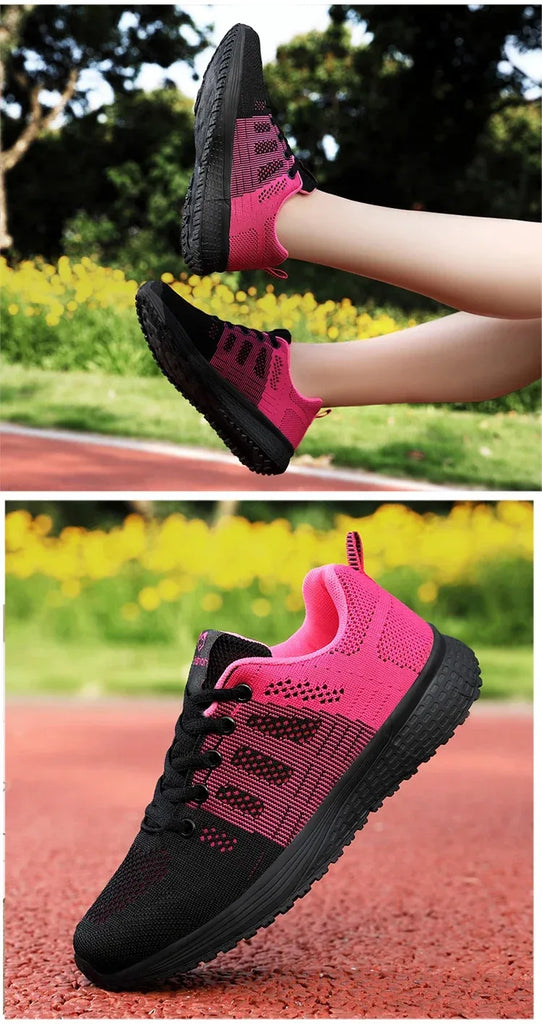 Women Casual Shoes Fashion Breathable Walking Mesh Flat Shoes Sneakers Women 2024 Gym Vulcanized Shoes White Female Footwear