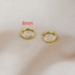 Load image into Gallery viewer, korean Simple Piercing Cross Flower Hoops huggie Earrings Rings Small Geometry Round Rhinestones Gold Color Hoop Earrings Gift
