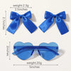 2Pcs/set Kids Summer Round Sunglasses Bows Headband Gift Sets Children Lovely Glasses Protection Hair Accessories for Girls