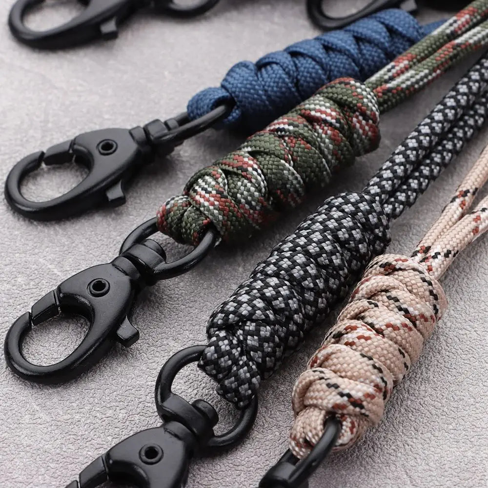 10 Styles Rotatable Buckle Key Ring High Strength Cord Lanyard Mobile Phone Keychain Lanyard Neck Strap Parachute Cord