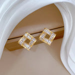 Load image into Gallery viewer, Fashion Charm Micro-Inlaid Shaped Jewelry Cubes Stainless Steel Necklace Earrings Set Classic Girls Dinner Party Gorgeous Gift
