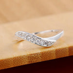 Load image into Gallery viewer, 925 Sterling Silver crystal diamond rings for women Fashion elegant wedding accessories Party Gifts Charms fine Jewelry
