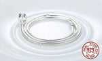 Load image into Gallery viewer, Original 925 Sterlin Silver Snake Chain Necklace Secure Ball Clasp Beads Charms Chocker Necklace For Women Wedding DIY Jewelry
