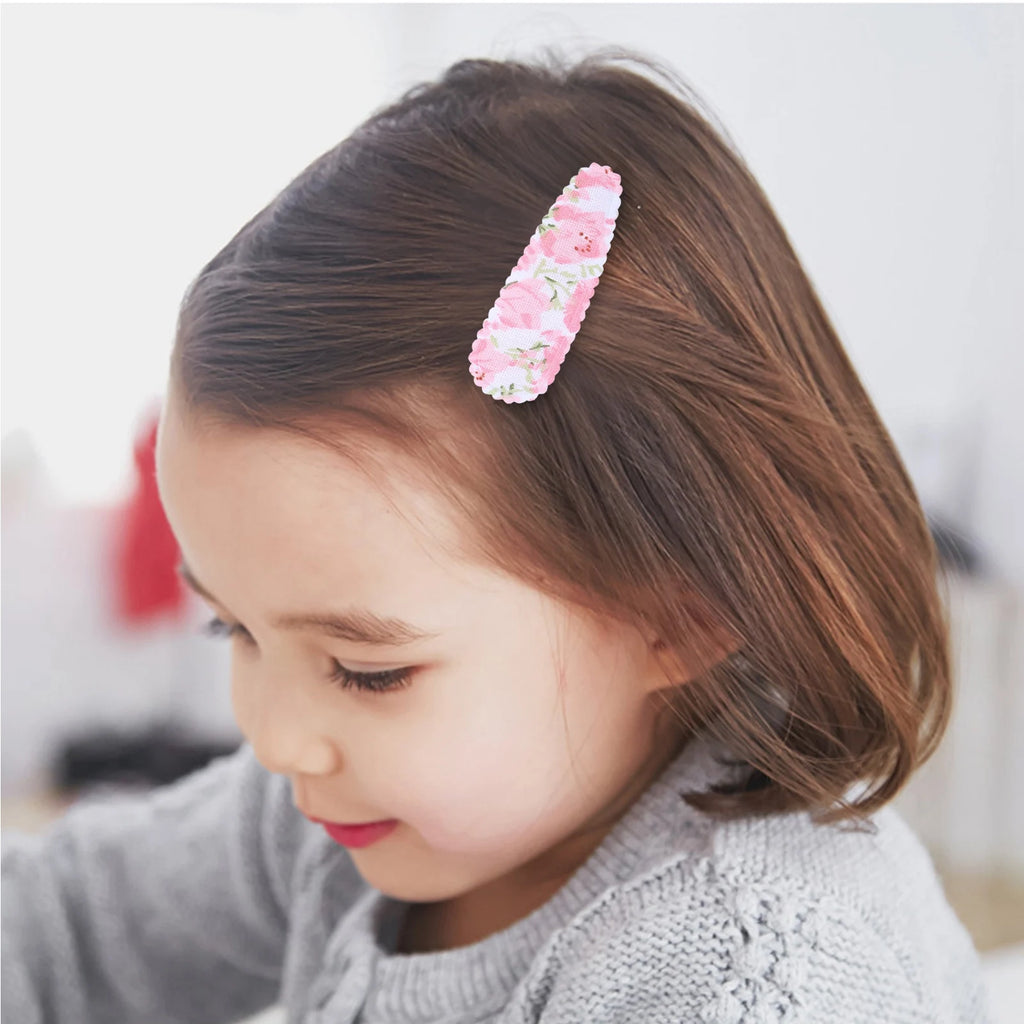 10Pcs/Lot Sweet Print Flower Snap Hair Clips For Women Girls BB Hairpins Barrettes Headwear Kids Accessories For Hair Wholesale