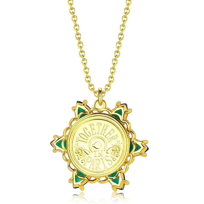 Valily Anastasia NecklaceTogether In Paris Emerald Stone Flower Necklace Lost Princess Inspired Pendant Necklace for Women