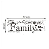 Family Love Never Ends Quote Vinyl Wall Sticker Wall Decals Lettering Art Words Stickers Home Decor Wedding Decoration Poster