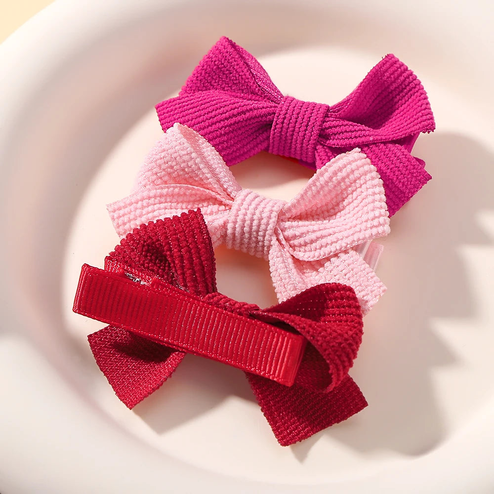 10pcs/set Girls Princess Solid Hairpins Hair Bows Nylon Safe Hair Clip Barrettes for Infants Toddlers Kids Baby Hair Accessories