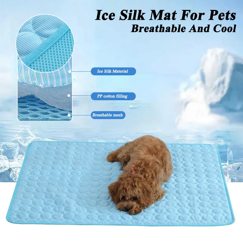 Dog Cooling Mat Summer Pad Pet Mat Bed for Dogs Cat Blanket Sofa Breathable Summer Washable Pet Supplies Accessories