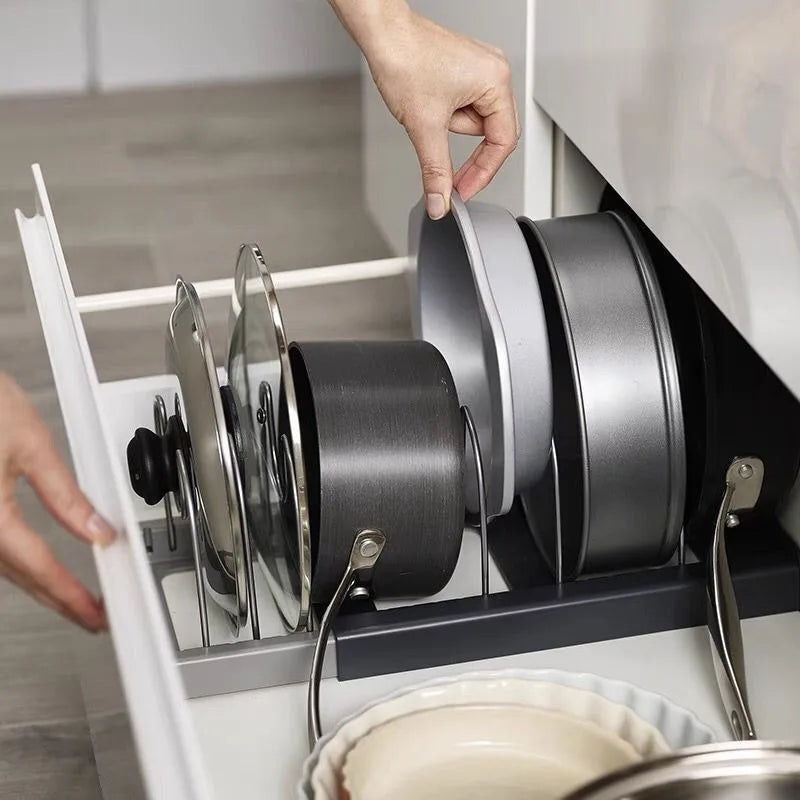 Kitchen Accessories Pot Rack Pot Pan Kitchen Organizer for Storage Cabinet Kitchen Holder Pans Pots Lid Organizer Rack