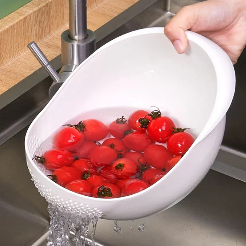 Rice Drain Basket Kitchen Items Fruit and Vegetable Draining Sieve Small Tools Multipurpose Device Baskets Drainer Gadgets Bar