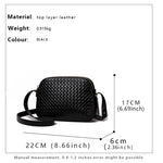 Load image into Gallery viewer, Genuine leather woven single shoulder crossbody bag, fashionable and versatile cowhide women's bag
