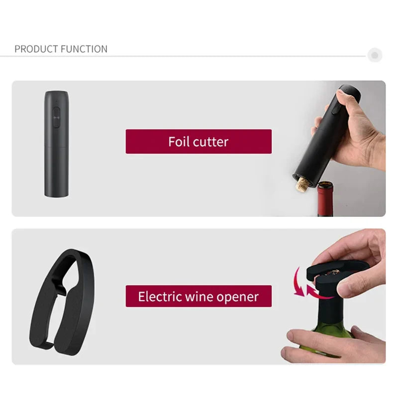 Xiaomi Electric Wine Bottle Opener 5 in 1 Automatic Wine Bottle Opener for Wine Lovers Gift Home Kitchen Party Bar Wedding