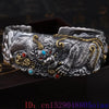 925 Silver Pixiu Tiger Bracelet Natural Jewelry Accessories Amulet Carved Stone Talismans Gifts Designer Bangle Real Gemstone